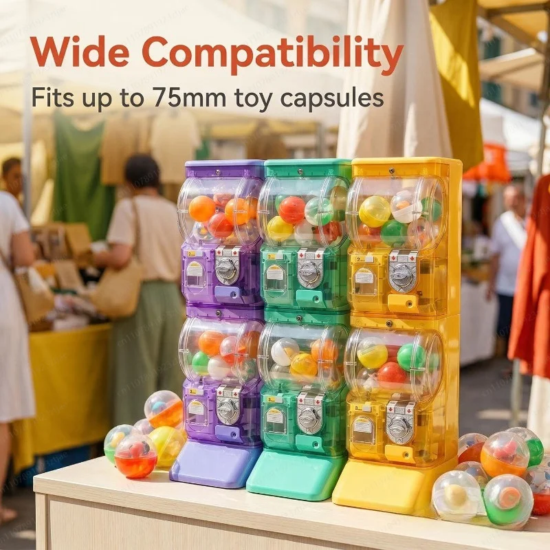 Máquina Gashapon Transparente  - Arcade Vending & Laundry Revenue reseña y precio