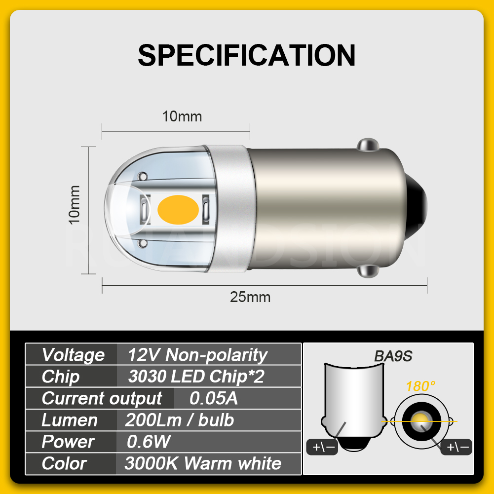 4 Uds 6,3 V BA9S 2 SMD 3030 LE - Pinball Machine reseña y precio